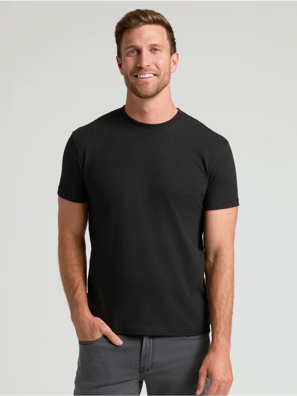 Men's TRUE CLASSIC Short Sleeve Crew Neck T-Shirt in BLACK